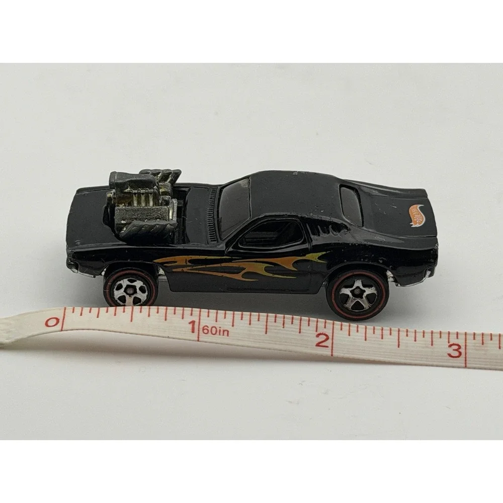 Hot Wheels Redline 1970 Rodger Dodger Black With Flames